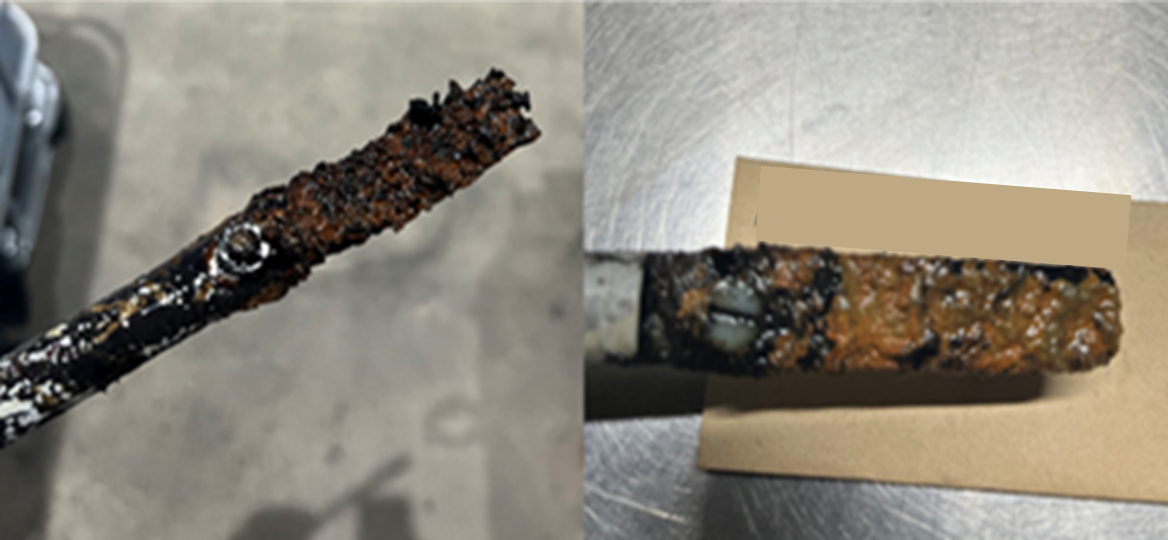 Figure 1: Rolling mill (left) and caster spray (right) presenting corrosion rates of 25-30 mpy before E.C.O.Film treatment