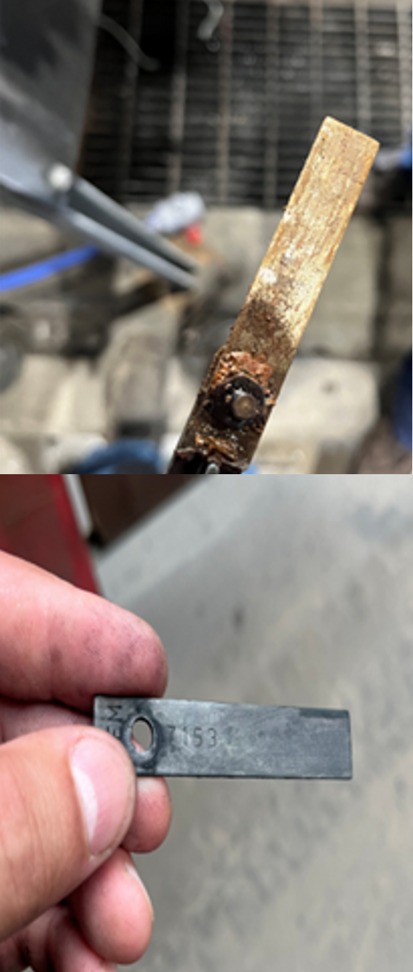 Figure 2: Rolling mill (up) and caster spray (down) showing corrosion rates of less than 5 mpy with E.C.O.Film
