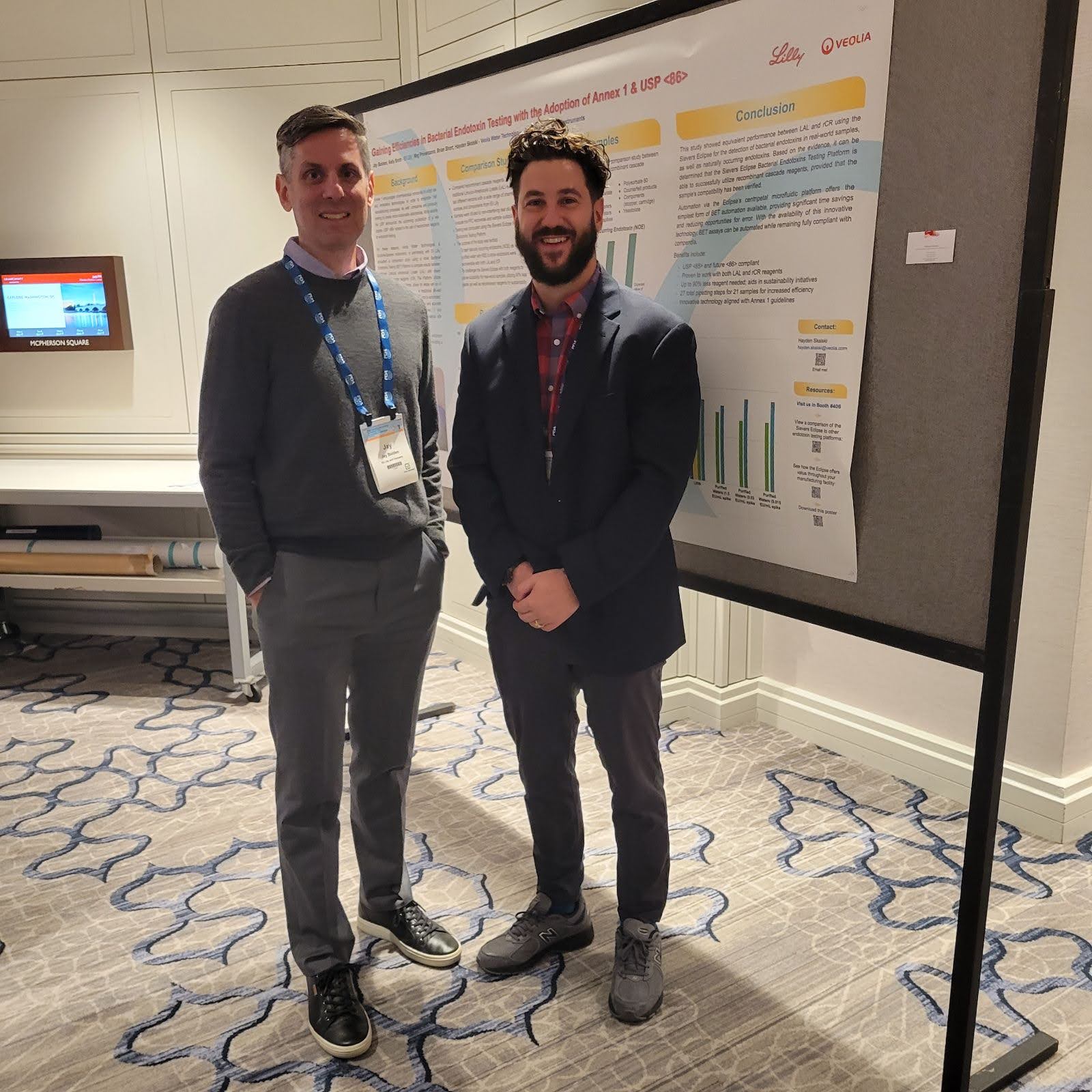 Jay Holden and Hayden Skalski present research at PDA Microbiology Conference