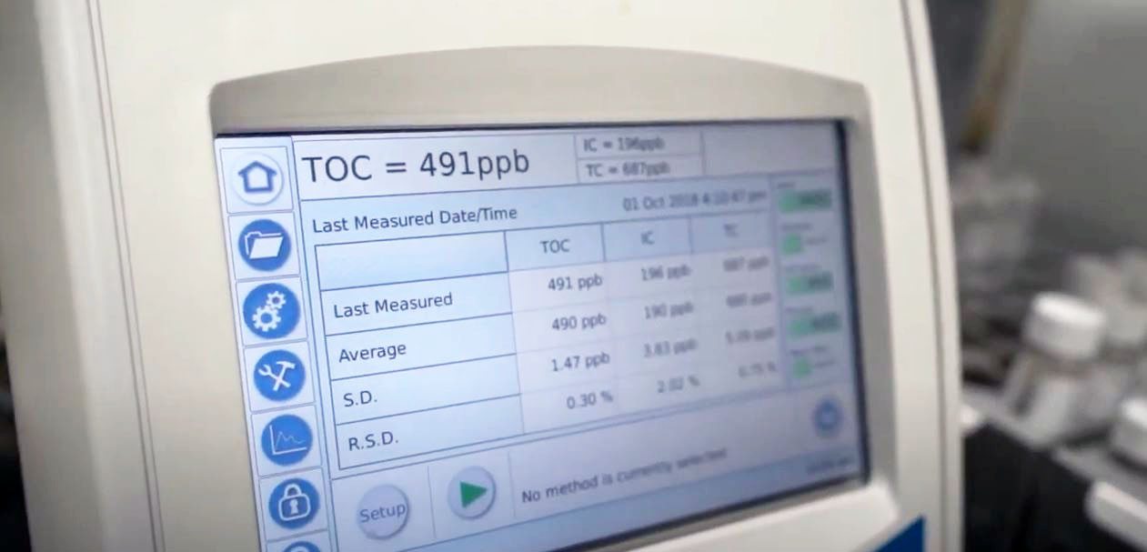 TOC Analyzer screen M9