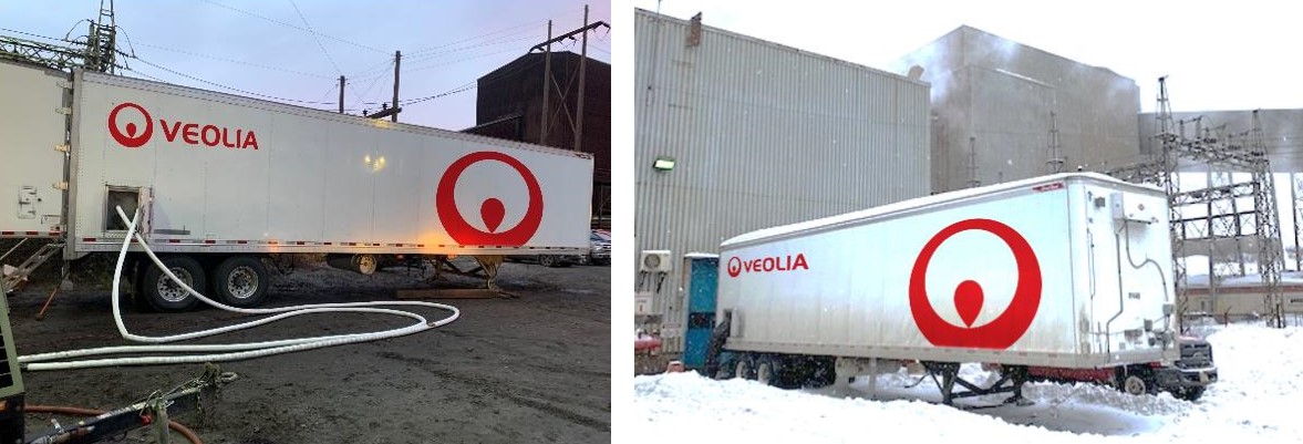 Veolia's mobile demineralizer trailer at Tacora Resources Scully Mine