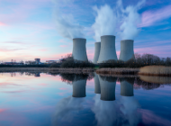 Hyperbolic Cooling Towers with Pond in Front