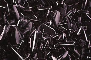 Figure 14-12. Scanning electron microscope (SEM) reveals crystalline structure of highly reflective precipitated magnetite on boiler tube surface. 500X.
